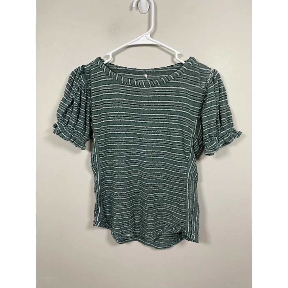 Free People green white